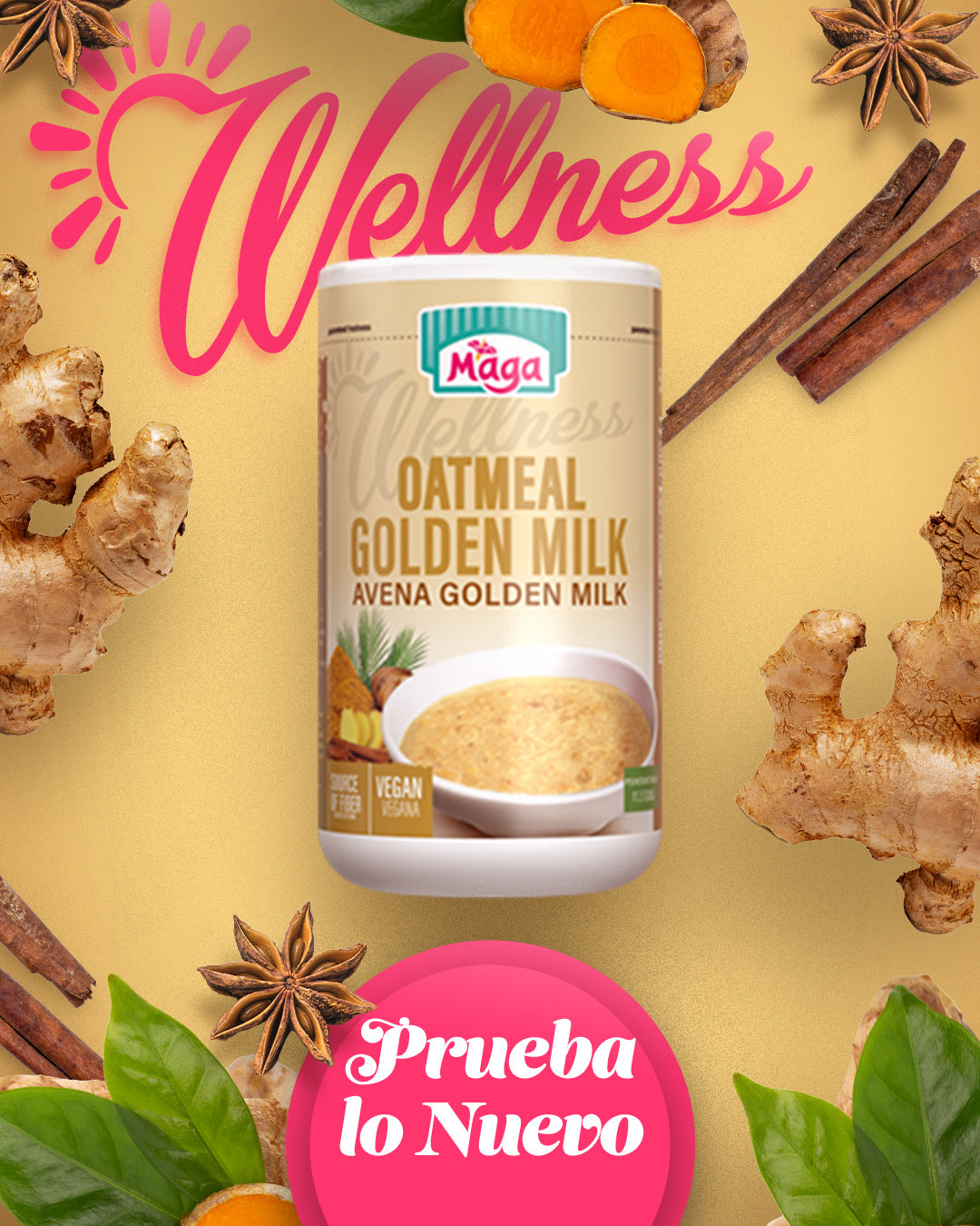 Nueva generación de nutrición: Avena Golden Milk