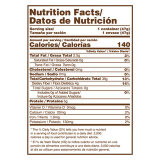 Avena Instantánea con Stevia (Single serve Cups)